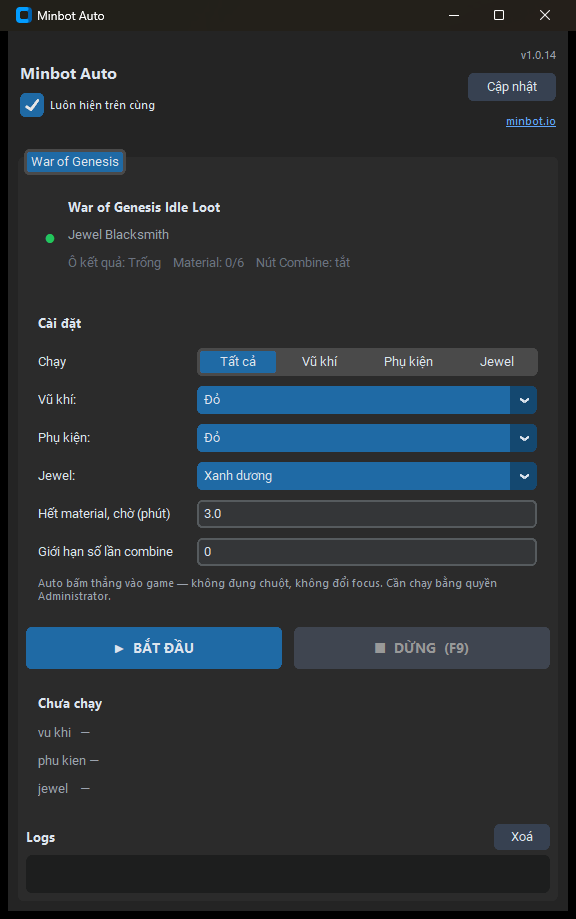 Auto Combine for War of Genesis: Idle Loot
